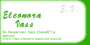 eleonora vass business card